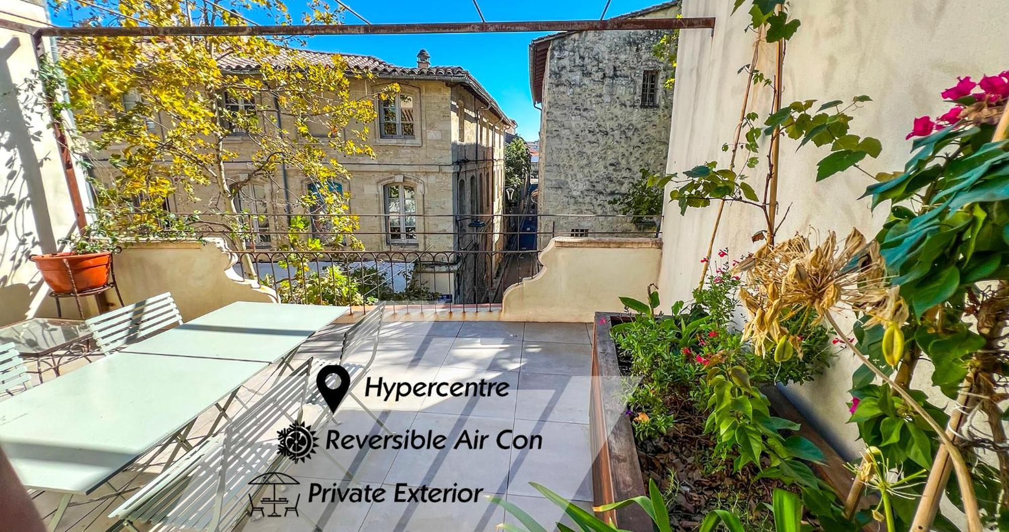 Ac - Private Exterior - Duplex Quartier Des Artistes Apartment Авиньон Екстериор снимка